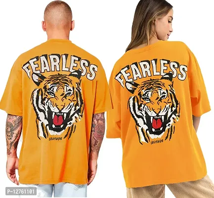 Reliable Yellow Cotton Printed Couple T-Shirt For Men And Women Pack Of 2