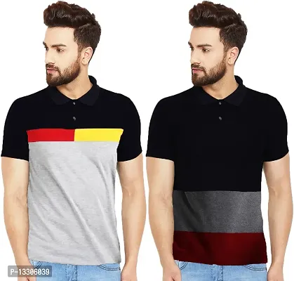 Stylish Fancy Cotton T-Shirts For Men Pack Of 2