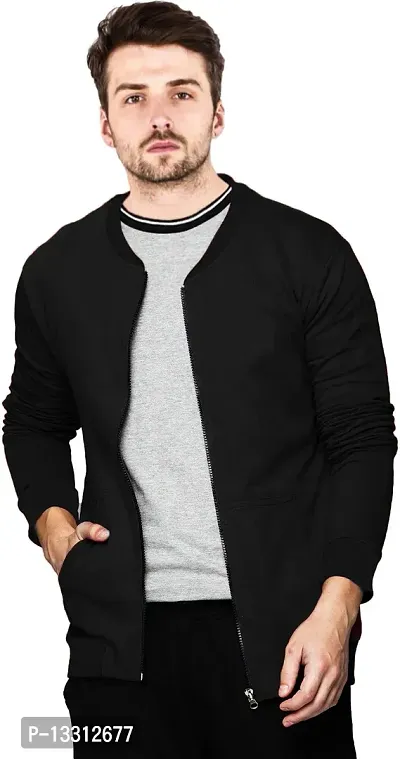 Stylish Fancy Cotton Solid Jackets For Men-thumb0