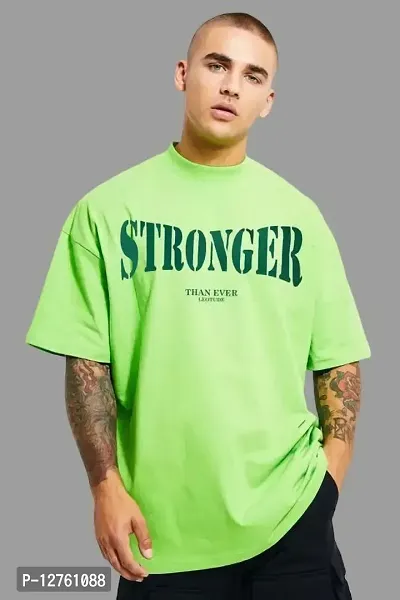Reliable Green Cotton Printed T-Shirt For Men