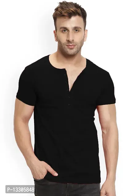 Stylish Fancy Cotton T-Shirts For Men-thumb0