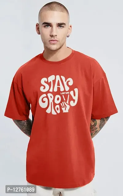 Reliable Red Cotton Printed T-Shirt For Men