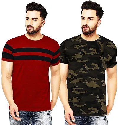 Stylish Fancy T-Shirts For Men Pack Of 2