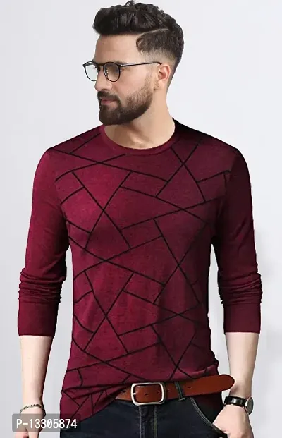 Stylish Fancy Cotton T-Shirts For Men-thumb0