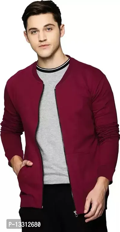 Stylish Fancy Cotton Solid Jackets For Men-thumb0