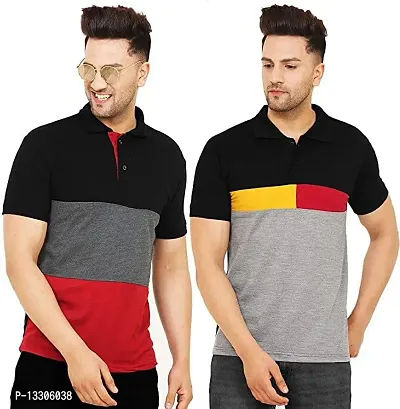 Stylish Fancy Cotton T-Shirts For Men Pack Of 2