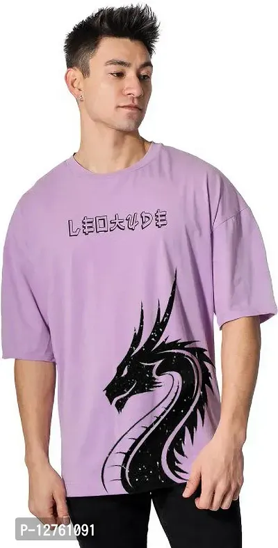 Reliable Purple Cotton Printed T-Shirt For Men-thumb0