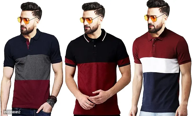 Stylish Fancy Cotton T-Shirts For Men Pack Of 3