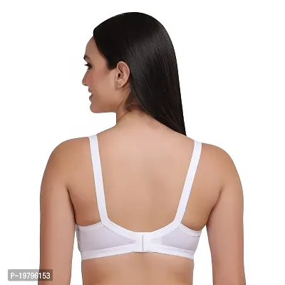 Feliza Women's Non-Wired Cotton Push-Up Non Padded White Color Latest  Stylish Bra-thumb2