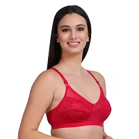 Felizia Women Net Non-Padded Wire Free Regular Bra | Women Net Bra Full Coverage | Wire Free Non Padded Seamless Bra for Women | Cup Type - B-thumb2