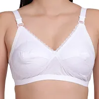 Feliza Women's Non-Wired Cotton Push-Up Non Padded White Color Latest  Stylish Bra-thumb4