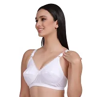 Feliza Women's Non-Wired Cotton Push-Up Non Padded White Color Latest  Stylish Bra-thumb3