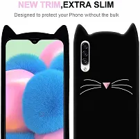 COVERBLACK Dual Protection Rubber Back Cover for Samsung Galaxy A50s - Dark Black-thumb2