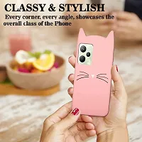 COVERBLACK Dual Protection Rubber Back Cover for Realme C35 - Baby Pink-thumb2