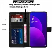 COVERBLACK Dual Protection Artificial Leather Flip Cover for SAMSUNG GALAXY M13 ( 5G ) - Black-thumb2