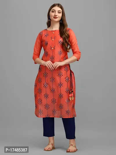 Chanderi Fabric Kurta With Stunning Embroidery Work-thumb0