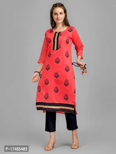 Chanderi Fabric Kurta With Stunning Embroidery Work