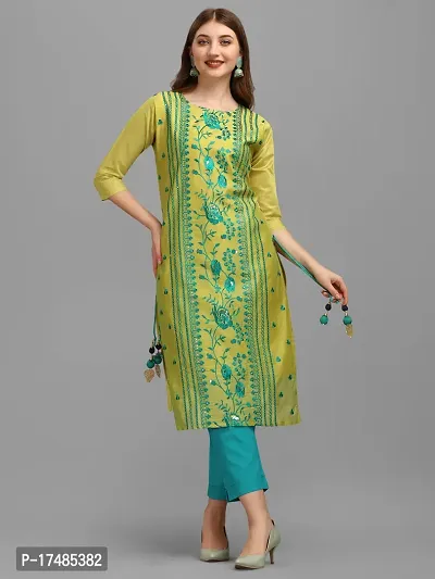 Chanderi Fabric Kurta With Stunning Embroidery Work-thumb0