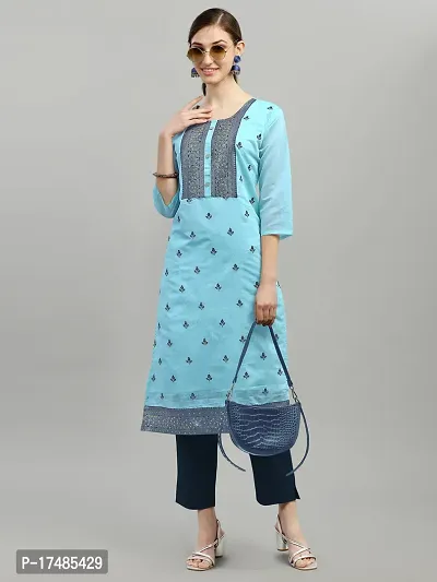 Chanderi Fabric Kurta With Stunning Embroidery Work-thumb0