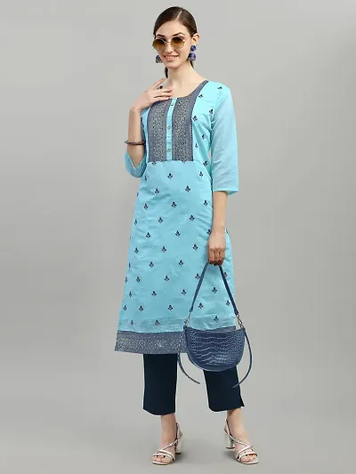 Stylish Chanderi Silk Embroidered Kurti