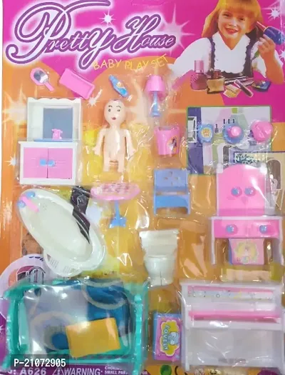 Plastic toys for kids(barbie house)-thumb0