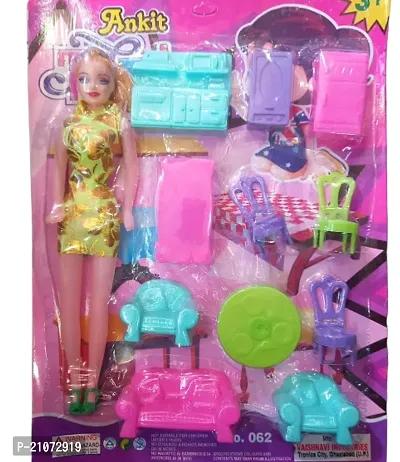 Plastic toys for kids(small barbie set)-thumb0