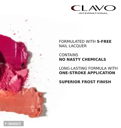 Clavo Fiery Frost Mini Nail Polish - Combo of 2 - Azure, Flamingo-thumb4