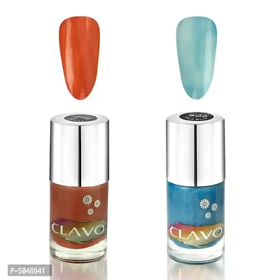 Clavo Perfect In Pastel Nail Polish - Combo of 2 - True Blue, Rustic