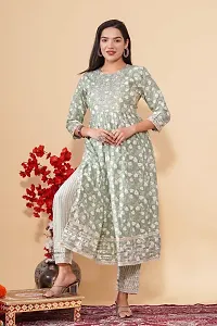 Classic Rayon Printed Kurta, Bottom and Dupatta Set for Women-thumb1