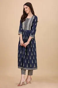 Classic Rayon Printed Kurta Bottom Set for Women-thumb1