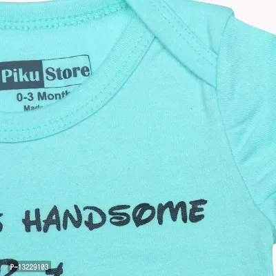 Piku Store Hosiery Multi-Color Half Sleeves T-Shirt  Short Set for Baby Girls  Boys-thumb4