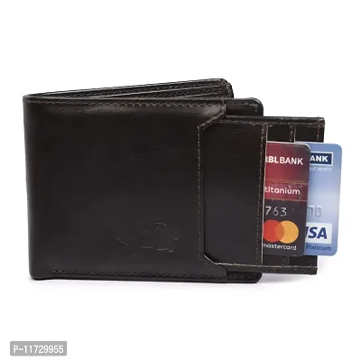 IBEX Men Brown Artificial Leather Wallet for Men (Dark Brown)