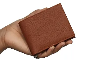 Men Casual, Trendy Tan Artificial Leather Wallet (11 Card Slots)-thumb1