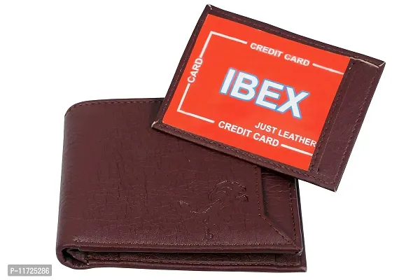 IBEX Men Brown Artificial Leather Wallet for Men (Brown)