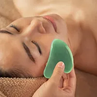 Techpro Face Roller and Massage Stone for Skin care Handmade-Crafted Facial Massager Skin Tool for Anti Aging Skincare 100 Percent Certified Stonehellip; (A Green Gua Sha.c)-thumb4