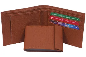 Men Casual, Trendy Tan Artificial Leather Wallet (11 Card Slots)-thumb3