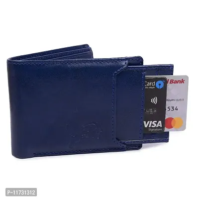 IBEX Men Tan Artificial Leather Wallet for Men (Blue)