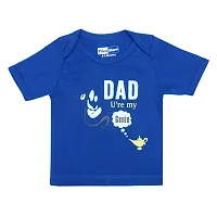 Piku Store Hosiery Multi-Color Half Sleeves T-Shirt & Short Set for Baby Girls & Boys (3-6 Months, HSRoyal+Grey)-thumb1
