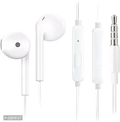 Earphone Wired Headset With Mic (White, In The Ear) Wired Headset  (White, In The Ear)