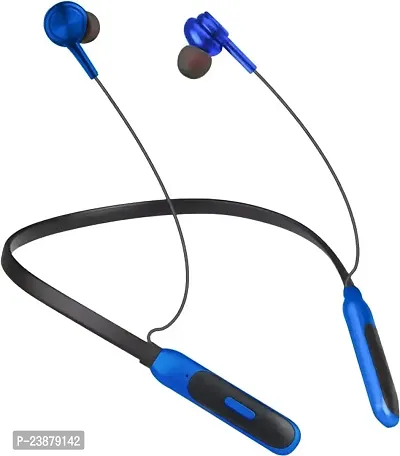 Badshah 48 Hours Playing Time Fast Charging Bluetooth Neckband Earphone Bluetooth Gaming Headset  (Blue, In The Ear)