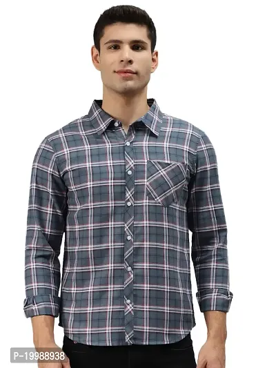 Buy Hubberholme Men's Cotton Check Regular Fit Casual Shirt - Pure