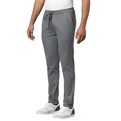 Buy Hubberholme Men Black Slim Fit Solid Chinos - Trousers for Men 2235415  | Myntra