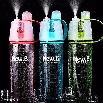 Sales Plastic Fridge Water Bottle with Diamond Shape Lid 900 ML (Pack of 2-Assorted color)