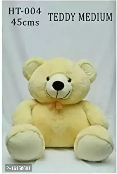 Light Yellow Cute Teddy Bear with Fancy Ribbon 45 cm