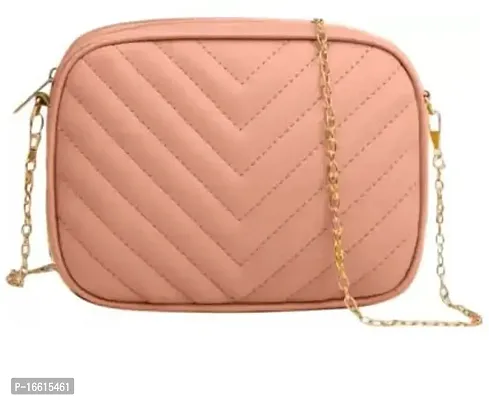 Stylish Pink PU  Sling Bags For Women