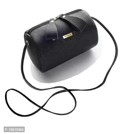 Stylish Black PU  Sling Bags For Women