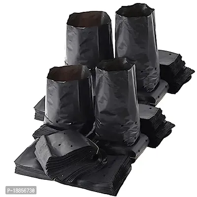Garden Uv Resistant Black Polyethylene Poly (Pp) Grow Bag 9X10 Inches Combo Pack Of 50