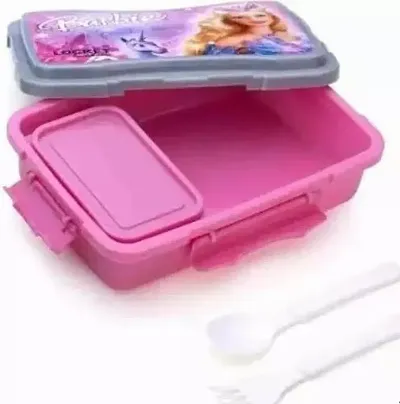 Cartoon Printed Airtight Lock And Fit Lunch Box For School