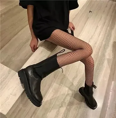 Stylish Black Nylon Fishnet Stocking Pantyhose For Women