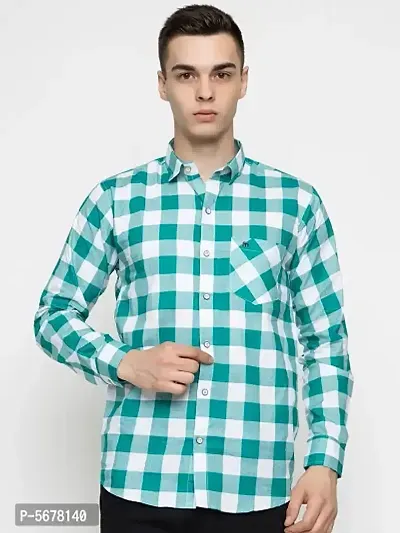 Stylish Cotton Checked Regular Fit Casual Shirt